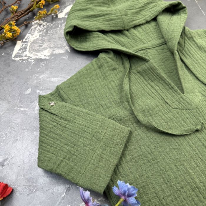 Муслінова Туніка дитяча Muslin Cotton BEWARM dark green