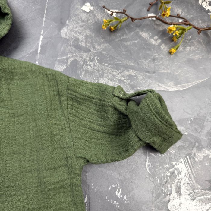 Муслінова Туніка дитяча Muslin Cotton BEWARM dark green