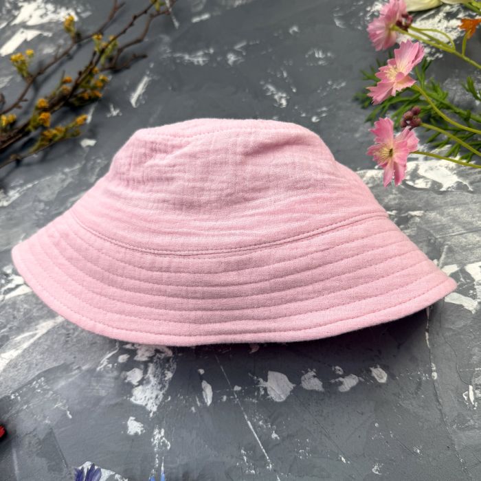 Панамка дитяча Muslin Cotton BEWARM Рожева