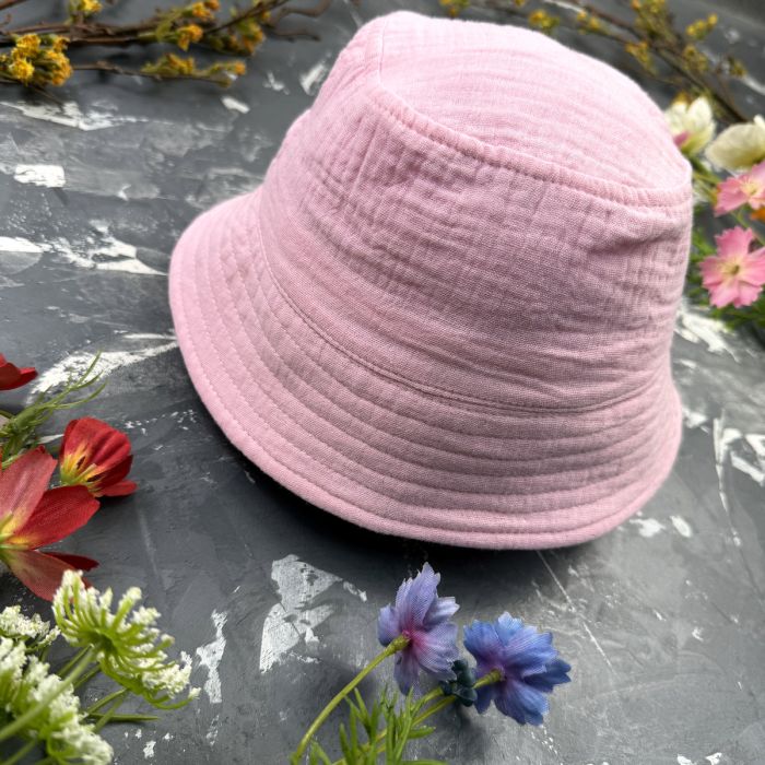 Панамка дитяча Muslin Cotton BEWARM Рожева