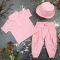 Комплект muslin cotton Pink BEWARM дитячий (штани,футболка,панамка,шорти,туніка)