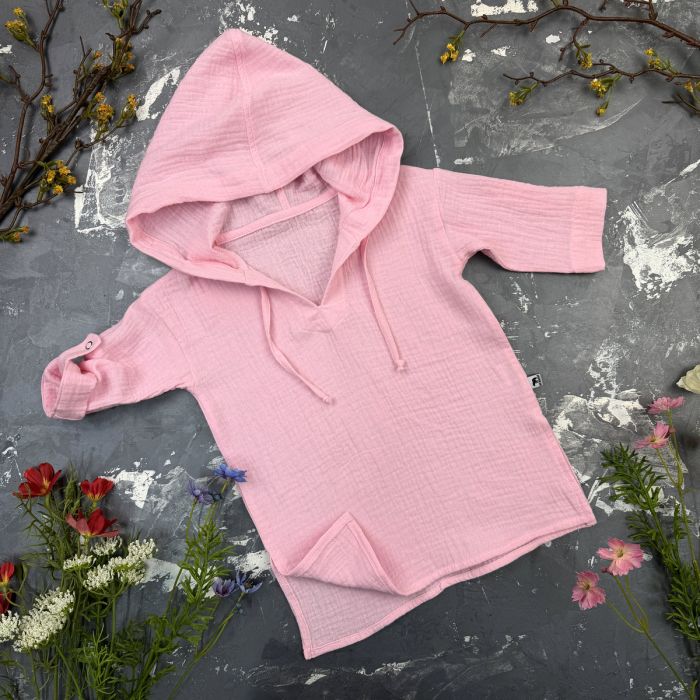 Муслінова Туніка дитяча Muslin Cotton BEWARM Рожева