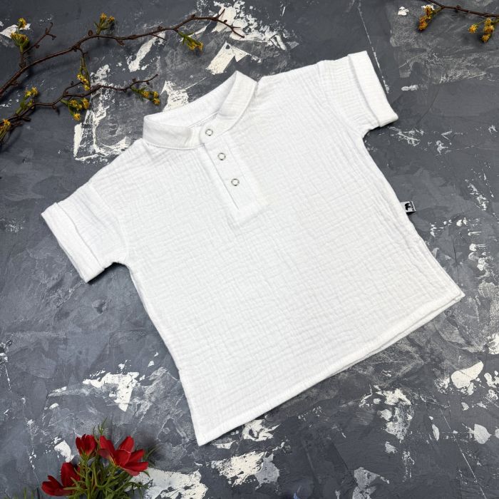 Костюм muslin cotton BEWARM дитячий шорти + футболка Білий