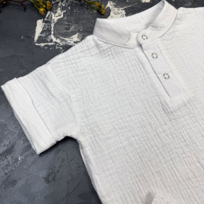Костюм muslin cotton BEWARM дитячий штани + футболка White