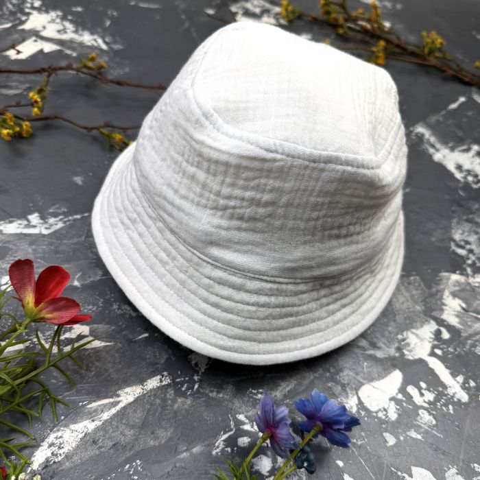 Панамка дитяча Muslin Cotton BEWARM Біла