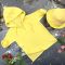 Мусліновий набір туніка + панама дитяча Muslin Cotton BEWARM Sunny-Yellow
