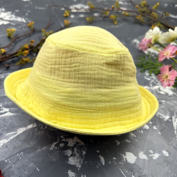 Панамка дитяча Muslin Cotton BEWARM Sunny-Yellow