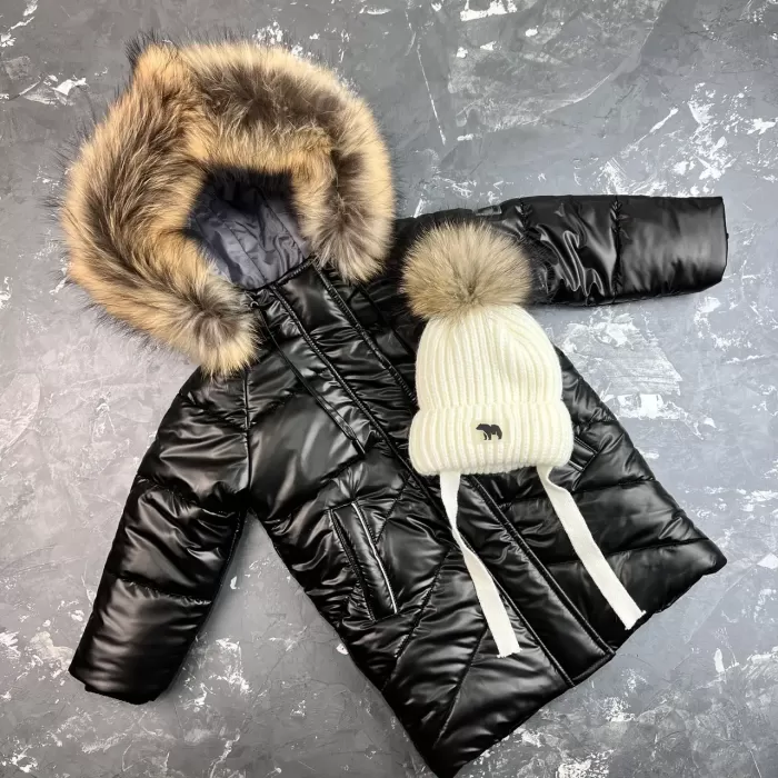 Куртка-пальто BEWARM Bakota Royal Black дитяча зимова подовжена