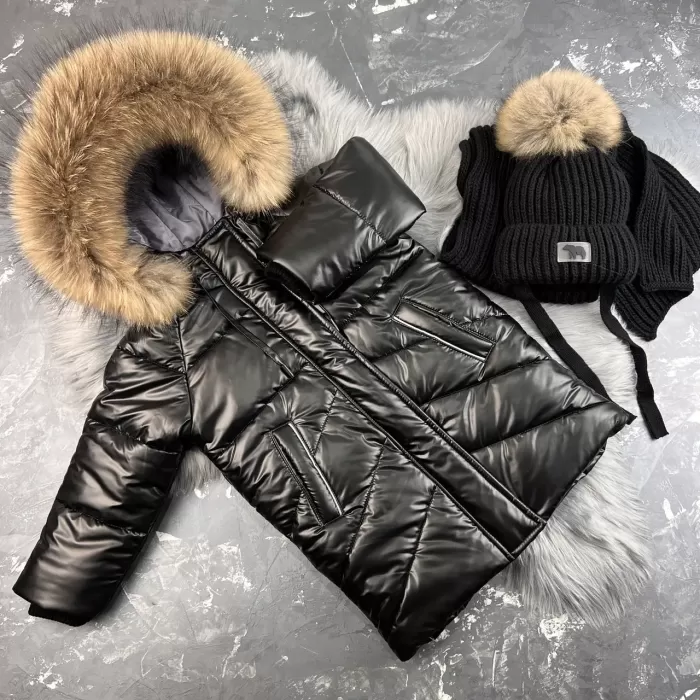 Куртка-пальто BEWARM Bakota Royal Black дитяча зимова подовжена