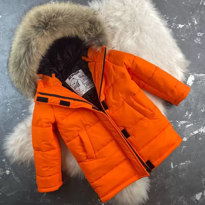 Куртка-пальто BEWARM Baribal Orange дитяча зимова подовжена