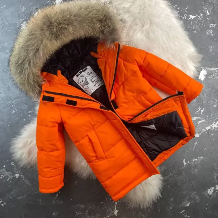 Куртка-пальто BEWARM Baribal Orange дитяча зимова подовжена