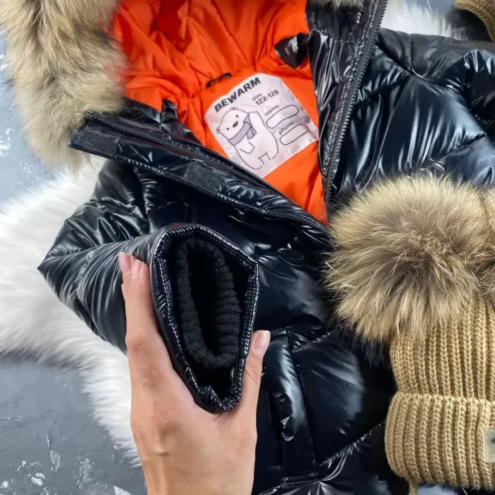 Куртка-пальто BEWARM Baribal Royal Black дитяча зимова подовжена