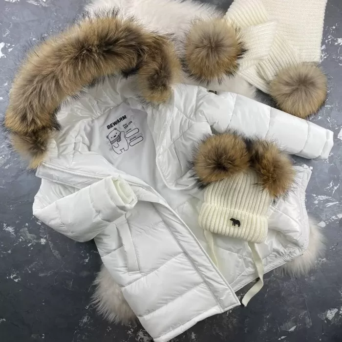 Куртка-пальто BEWARM Baribal White Velvet дитяча зимова подовжена