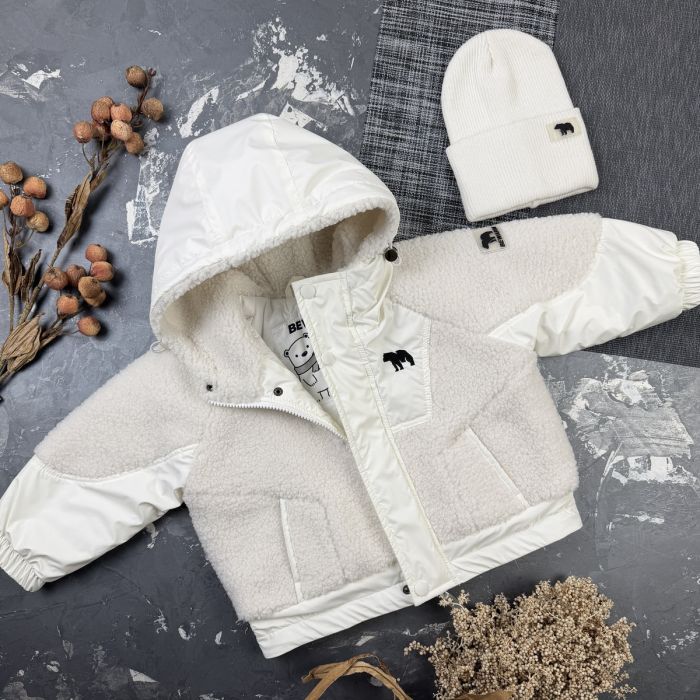 Курточка дитяча демі Teddy BEWARM White