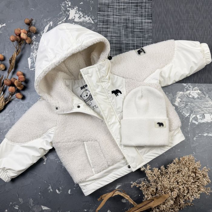 Курточка дитяча демі Teddy BEWARM White