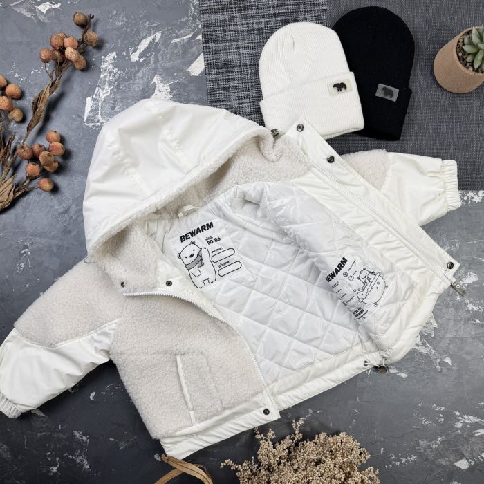 Курточка дитяча демі Teddy BEWARM White