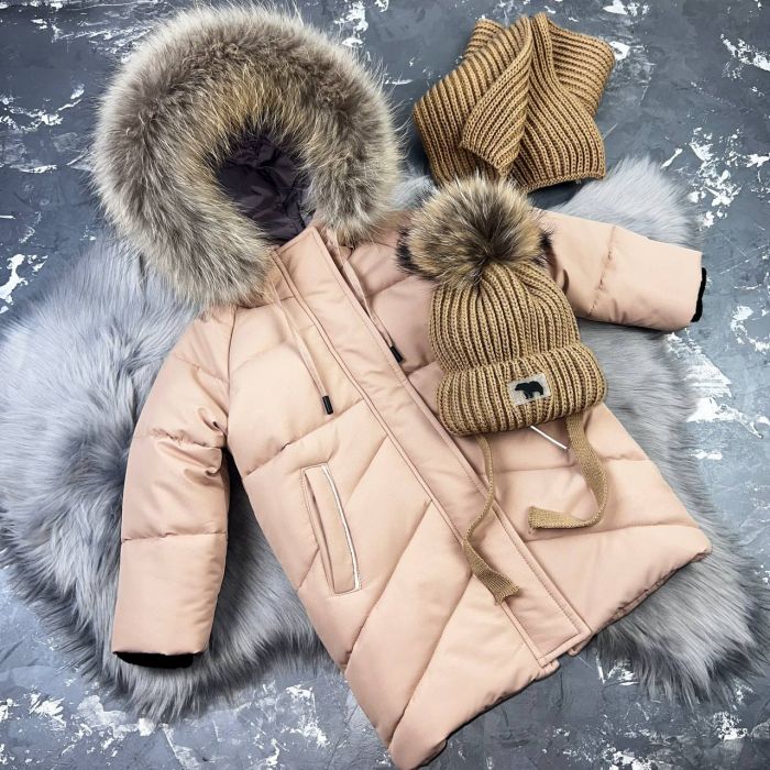 Куртка-пальто BEWARM Bakota Beige дитяча зимова подовжена