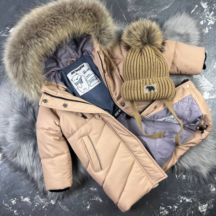 Куртка-пальто BEWARM Bakota Beige дитяча зимова подовжена