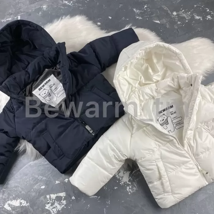 Куртка-пуффер дитяча демісезонна BEWARM Black