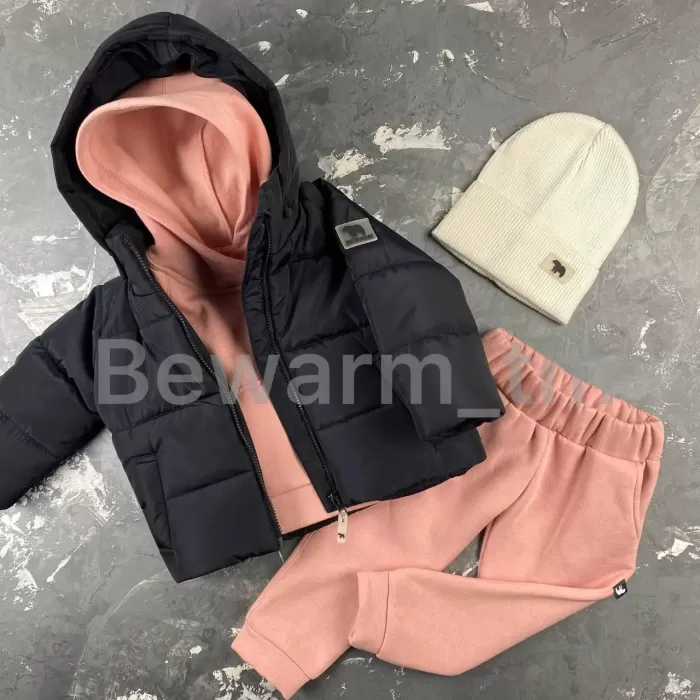 Куртка-пуффер дитяча демісезонна BEWARM Black