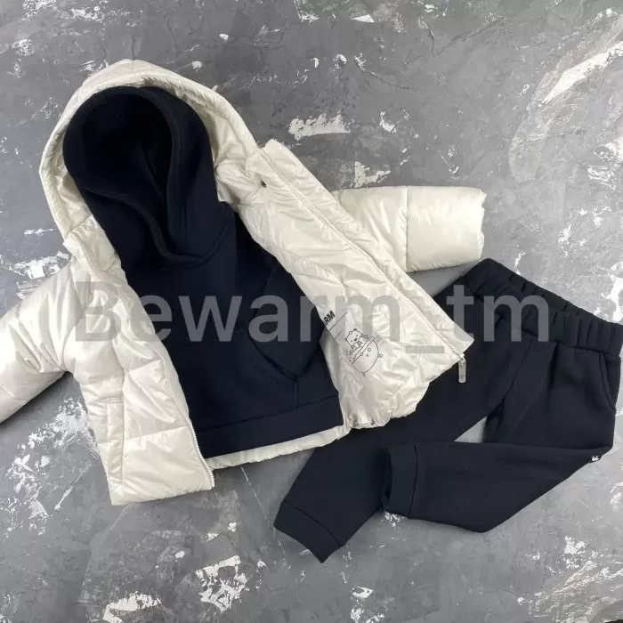 Куртка-пуффер дитяча демісезонна BEWARM White Velvet