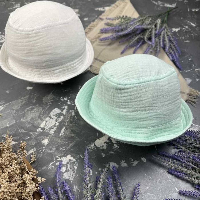 Панамка дитяча Muslin Cotton BEWARM Блакитна
