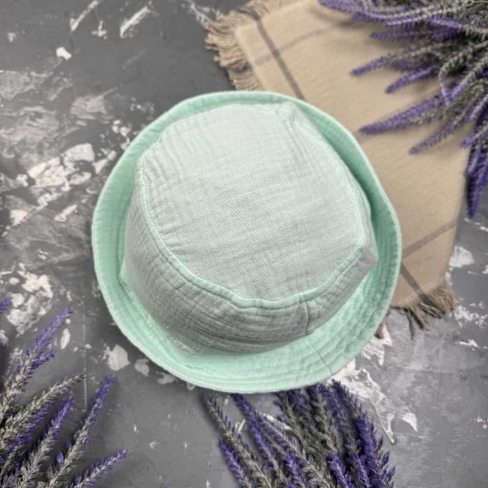 Панамка дитяча Muslin Cotton BEWARM Блакитна