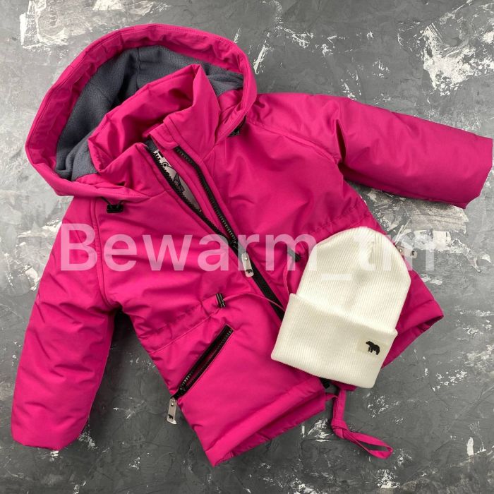 Парка Spring дитяча демісезонна BEWARM малина