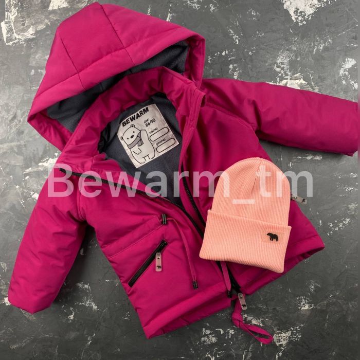 Парка Spring дитяча демісезонна BEWARM малина