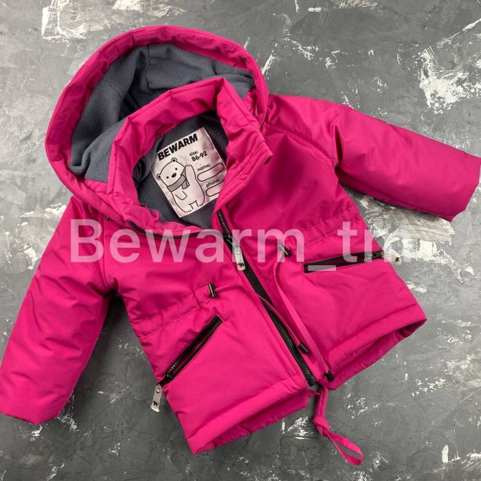 Парка Spring дитяча демісезонна BEWARM малина