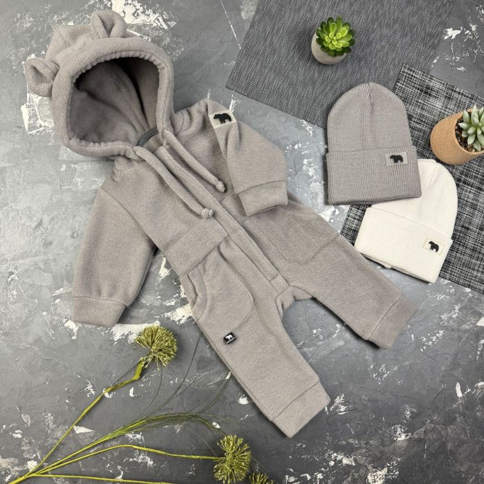 Ромпер Polar Fleece BEWARM Teddy Grey