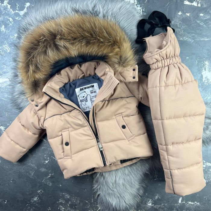 Комбінезон BEWARM Umka Beige дитячий зимовий роздільний