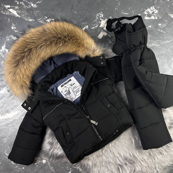 Комбінезон BEWARM Umka Black дитячий зимовий роздільний