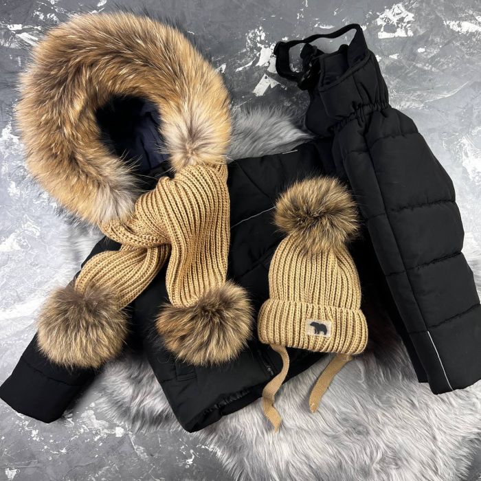 Комбінезон BEWARM Umka Black дитячий зимовий роздільний