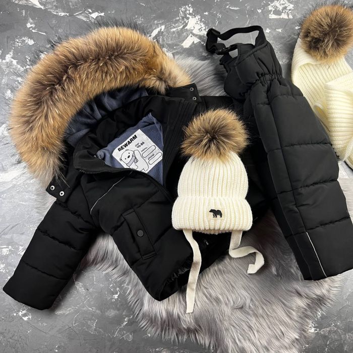 Комбінезон BEWARM Umka Black дитячий зимовий роздільний