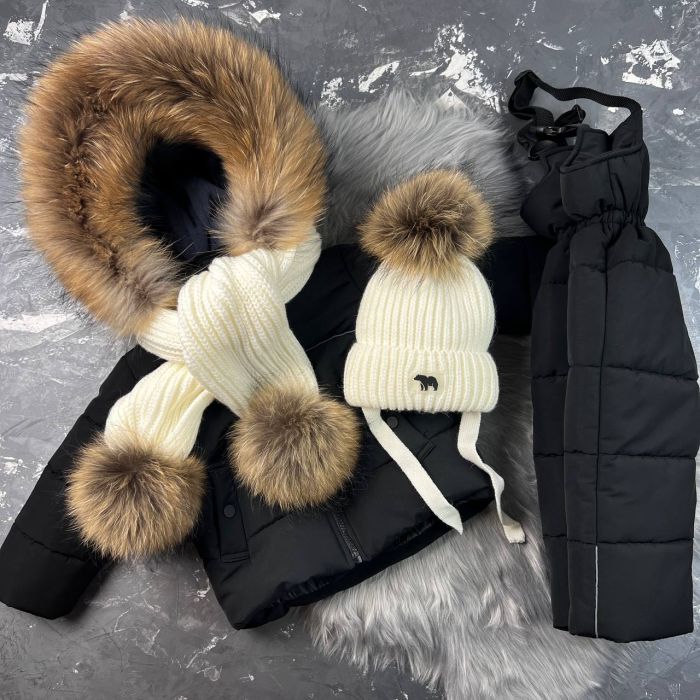Комбінезон BEWARM Umka Black дитячий зимовий роздільний