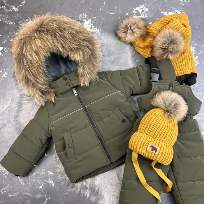 Комбінезон BEWARM Umka khaki дитячий зимовий роздільний