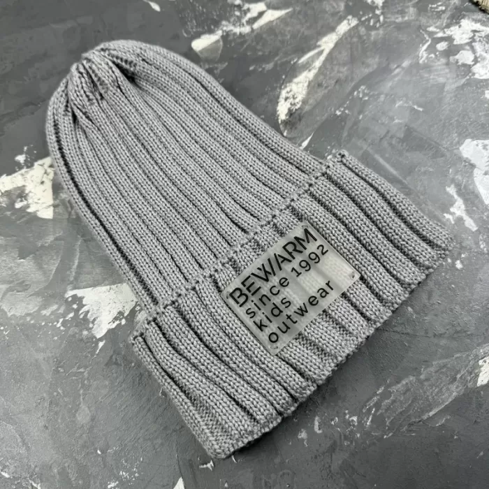 Шапочка дитяча демісезонна banana grey