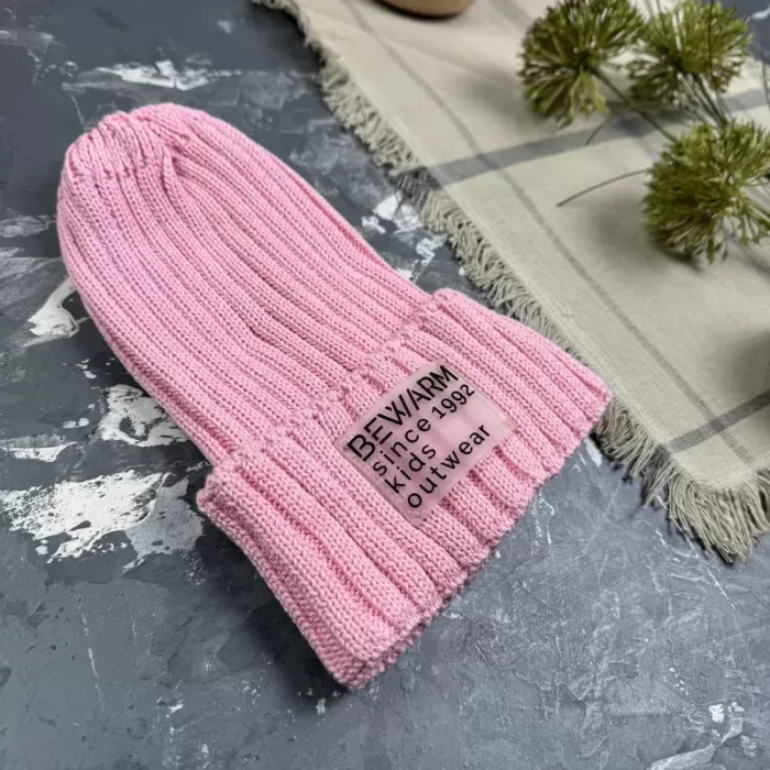 Шапочка дитяча демісезонна banana pink