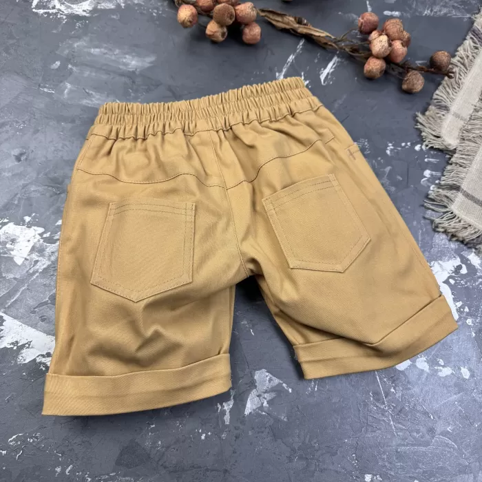 Костюм prettybear шорти+футболка+панамка дитячий Беж/Сірий