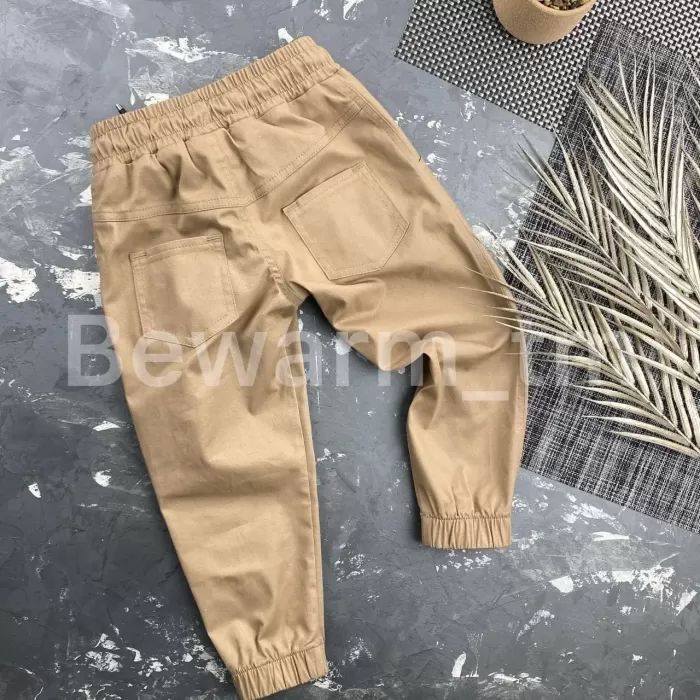 Штани дитячі джоггери Organic Cotton beige