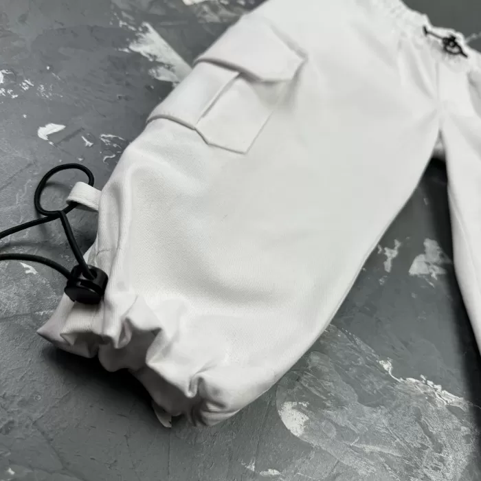 Штани дитячі карго Organic Cotton white
