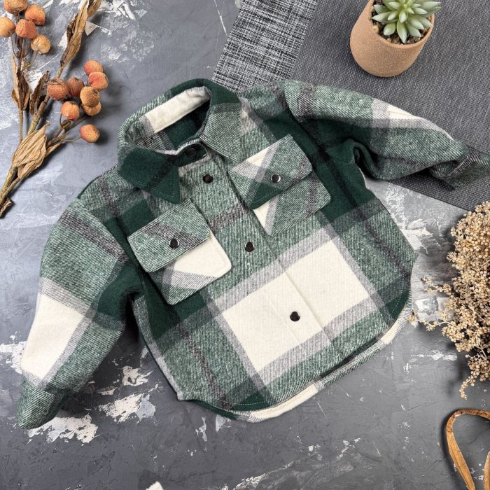 Сорочка дитяча в клітинку BEWARM Emerald