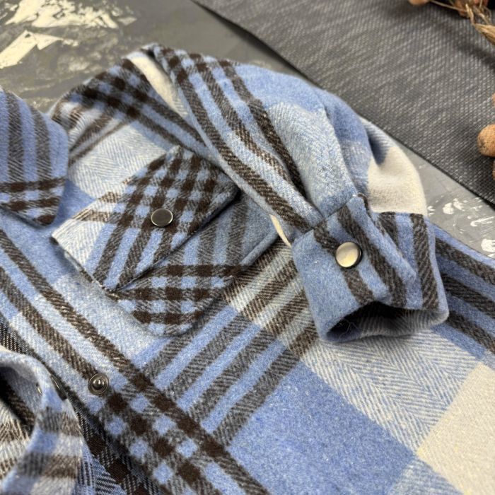 Сорочка дитяча в клітинку BEWARM blue