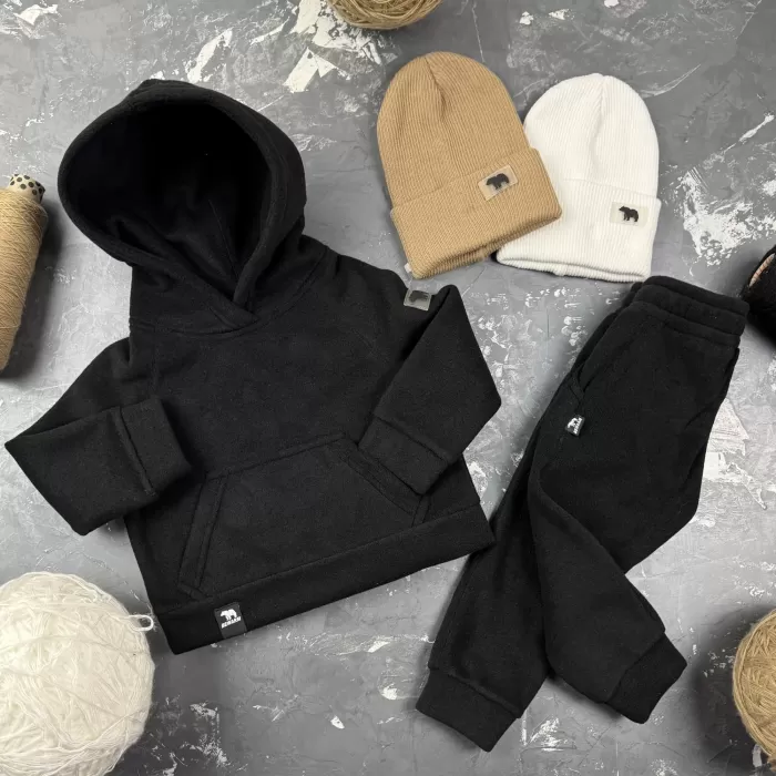 Спортивний дитячий костюм Polar Fleece HQ BEWARM Black