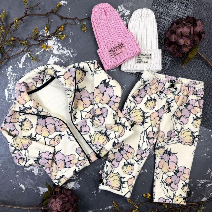 Спортивний дитячий костюм DubleFleece BEWARM Cotton Flowers