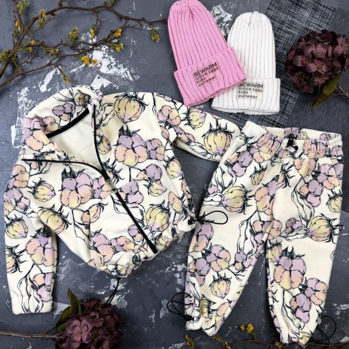 Спортивний дитячий костюм DubleFleece BEWARM Cotton Flowers