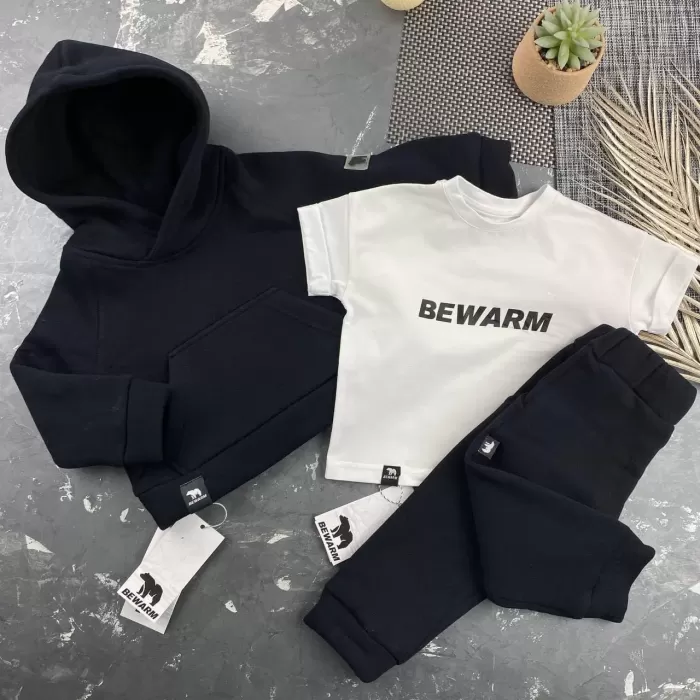Спортивний дитячий костюм на флісі BEWARM Black
