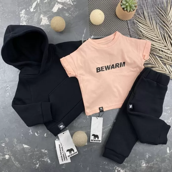 Спортивний дитячий костюм на флісі BEWARM Black