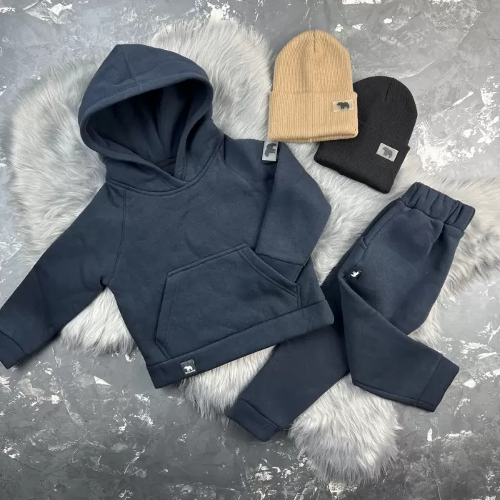 Спортивний дитячий костюм на флісі BEWARM Dark Blue